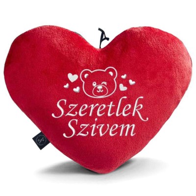 Valentin Napi Ajandek Egyedi Himzett Pluss Piros Sziv Parna 061 Szerelmes Maci