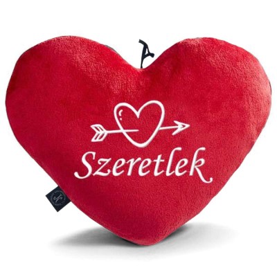Valentin Napi Ajandek Egyedi Himzett Pluss Piros Sziv Parna 063 Sziv Nyillal