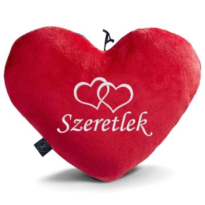 Valentin Napi Ajandek Egyedi Himzett Pluss Piros Sziv Parna 064 Duplasziv